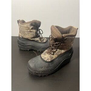Ozark Trail Men's Size 9 Camo Winter Snow Hunting Boots Thinsulate Insulated